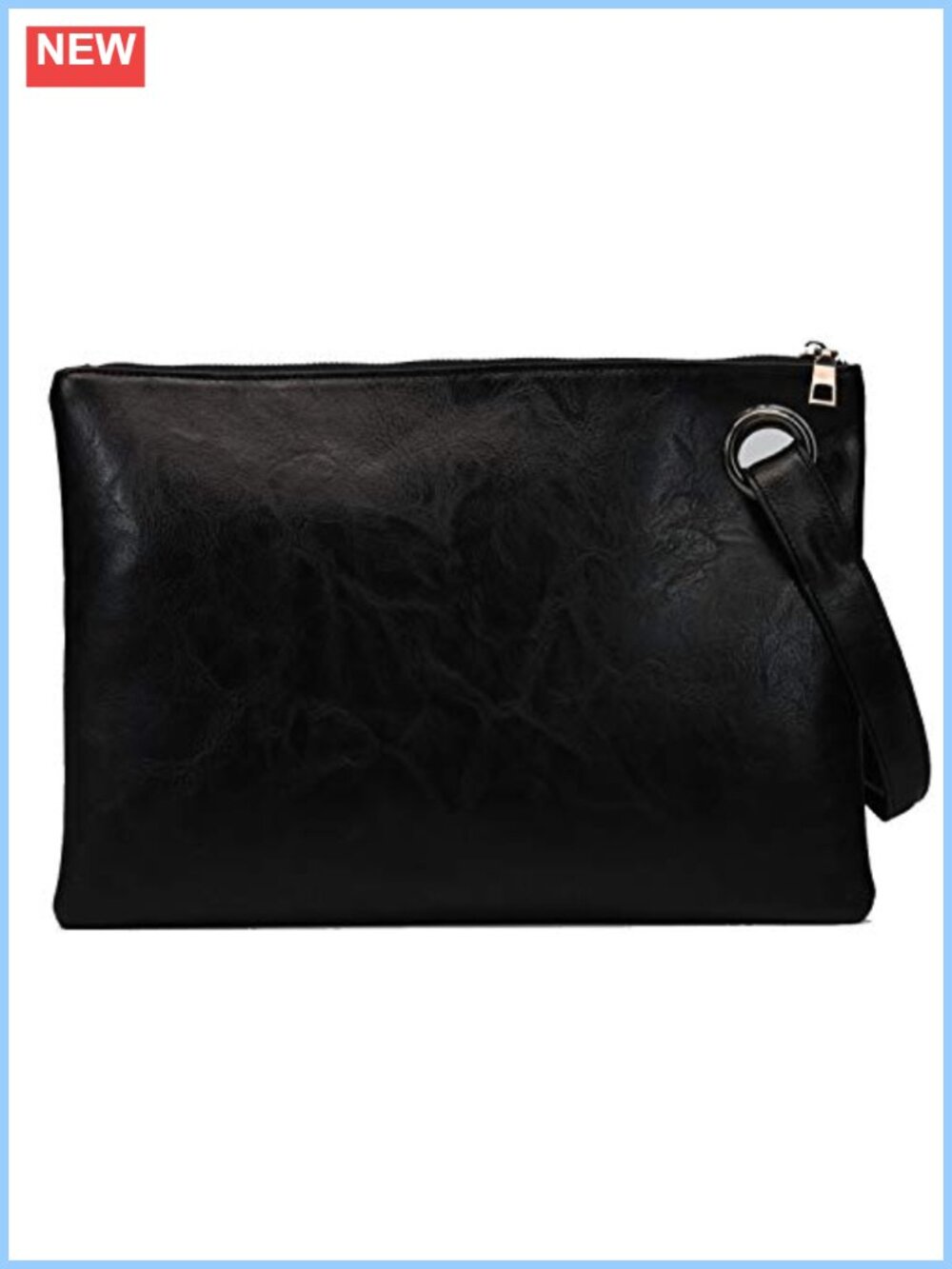 Oversized Envelope Clutch PU Leather Evening Bag Wristlet Wedding Party